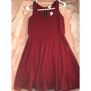 Maroon casual dress from Charming Charlie’s